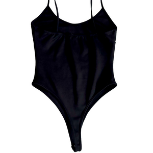 Room Service Spaghetti Strap Black Bodysuit Size Small